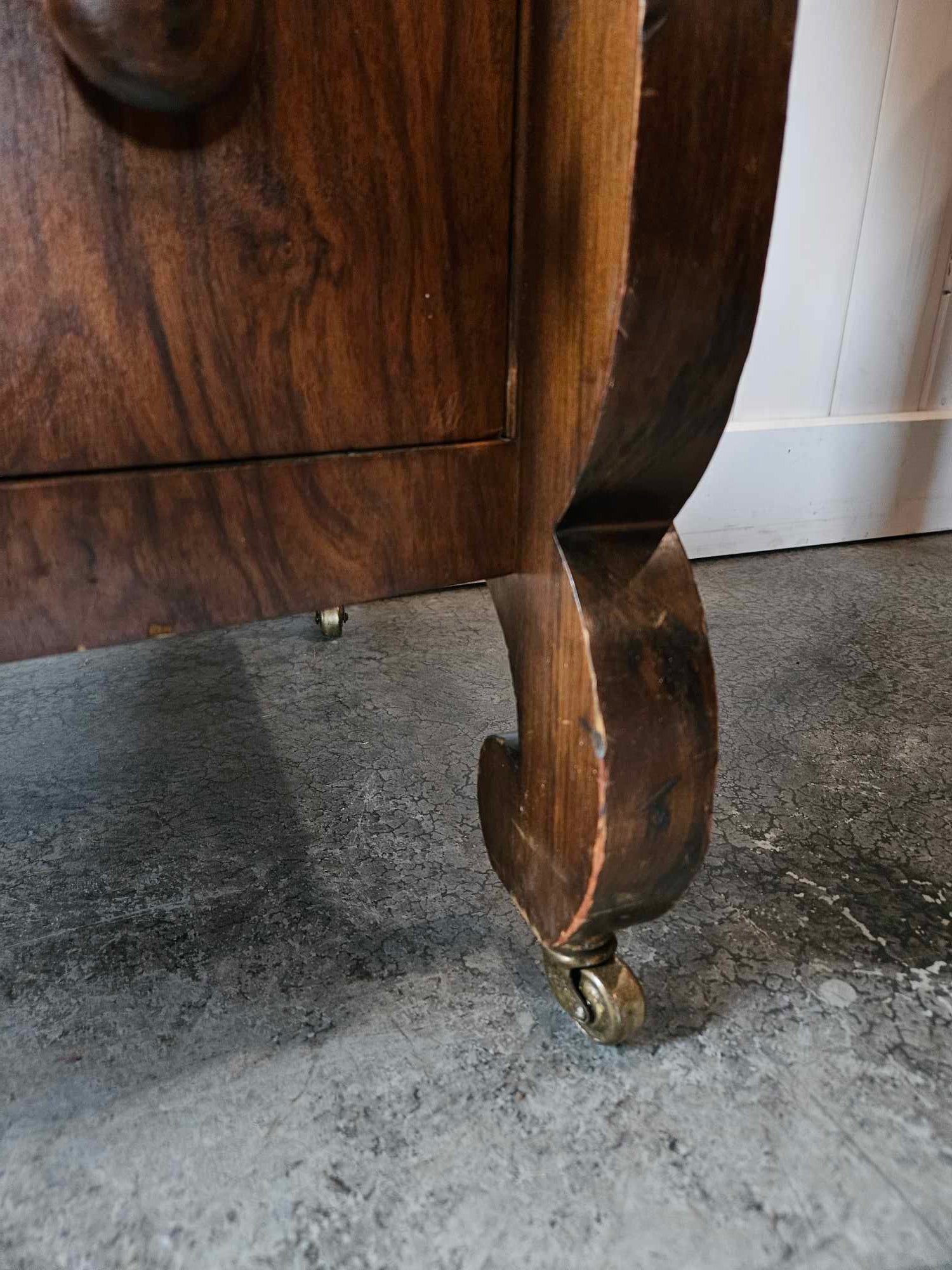 Tall Boy Dresser with Oval Mirror