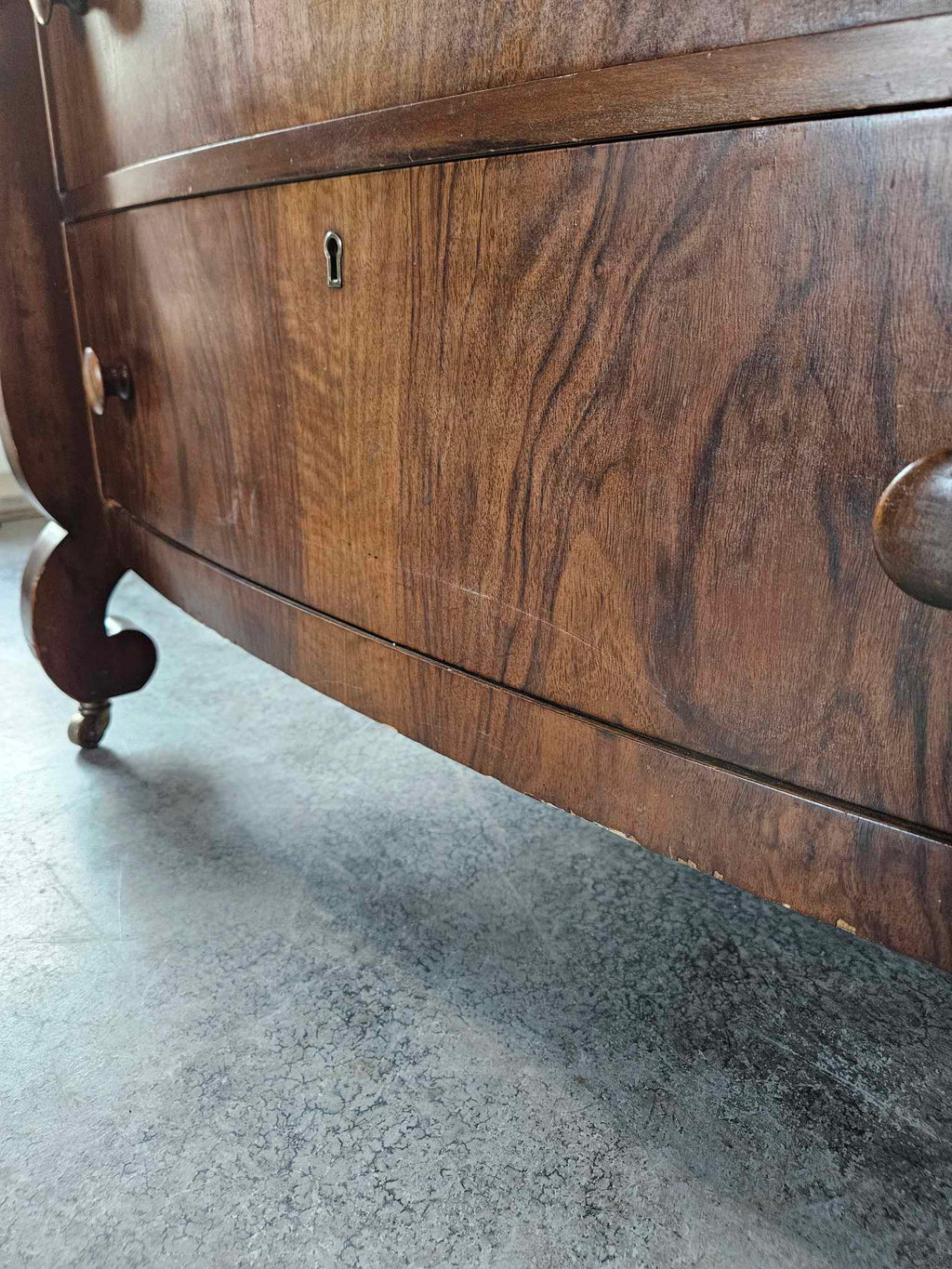 Tall Boy Dresser with Oval Mirror