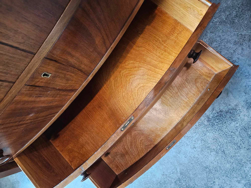 Tall Boy Dresser with Oval Mirror