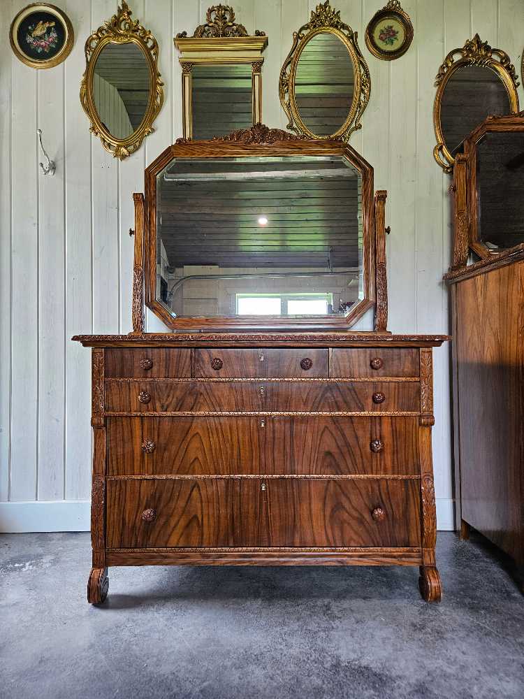 Victorian Dresser with Mirror