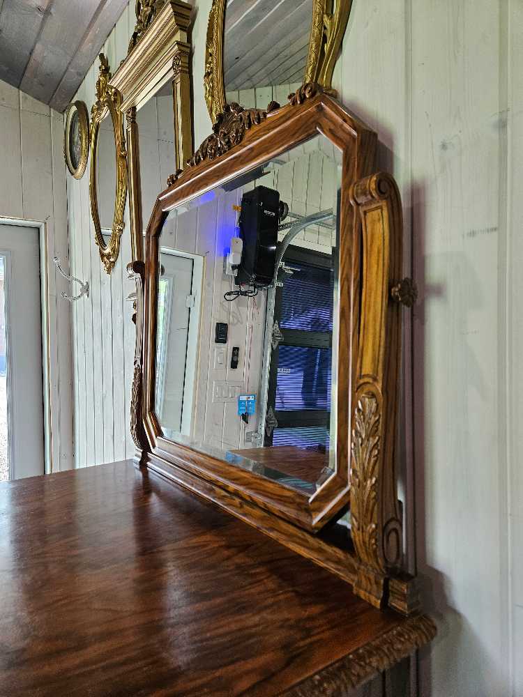 Victorian Tall boy with Mirror