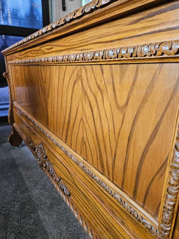 Victorian Double Bedframe and Nightstand