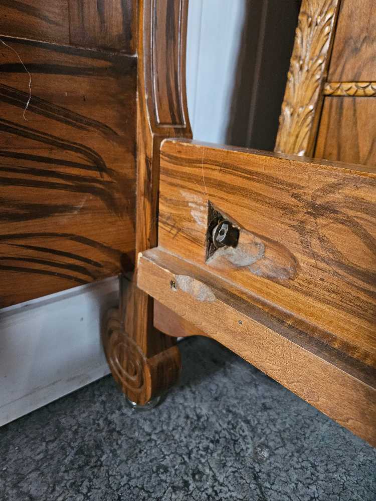 Victorian Double Bedframe and Nightstand