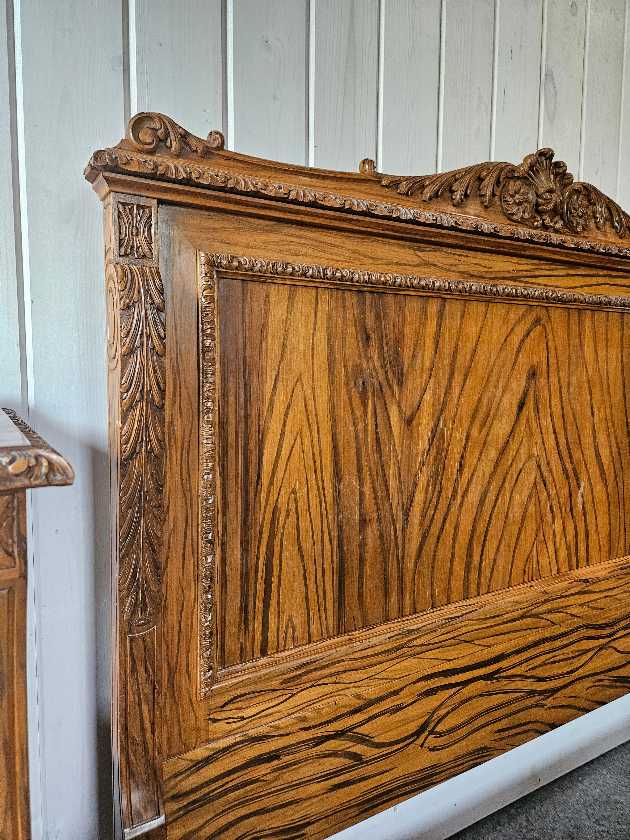 Victorian Double Bedframe and Nightstand