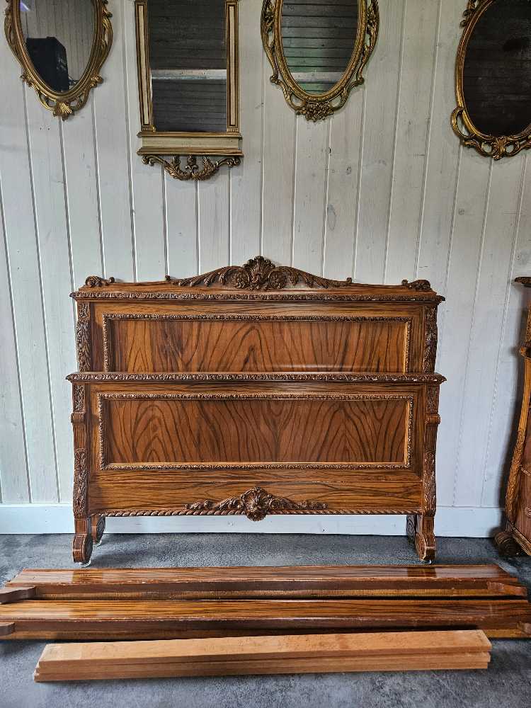 Victorian Double Bedframe and Nightstand