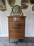 Tall Boy Dresser with Mirror