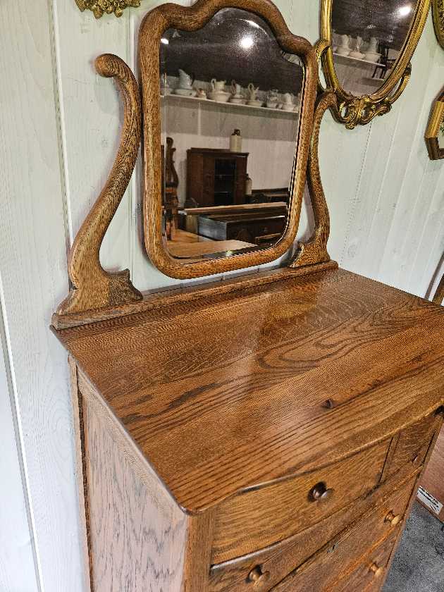Tall Boy Dresser with Mirror