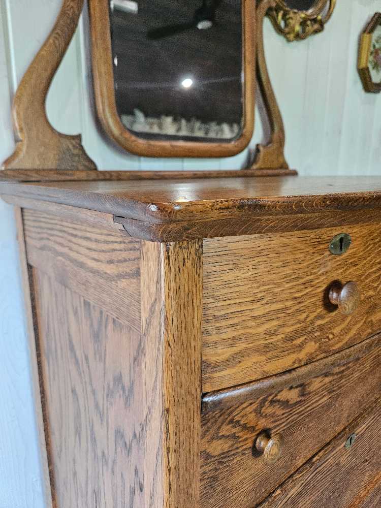 Tall Boy Dresser with Mirror