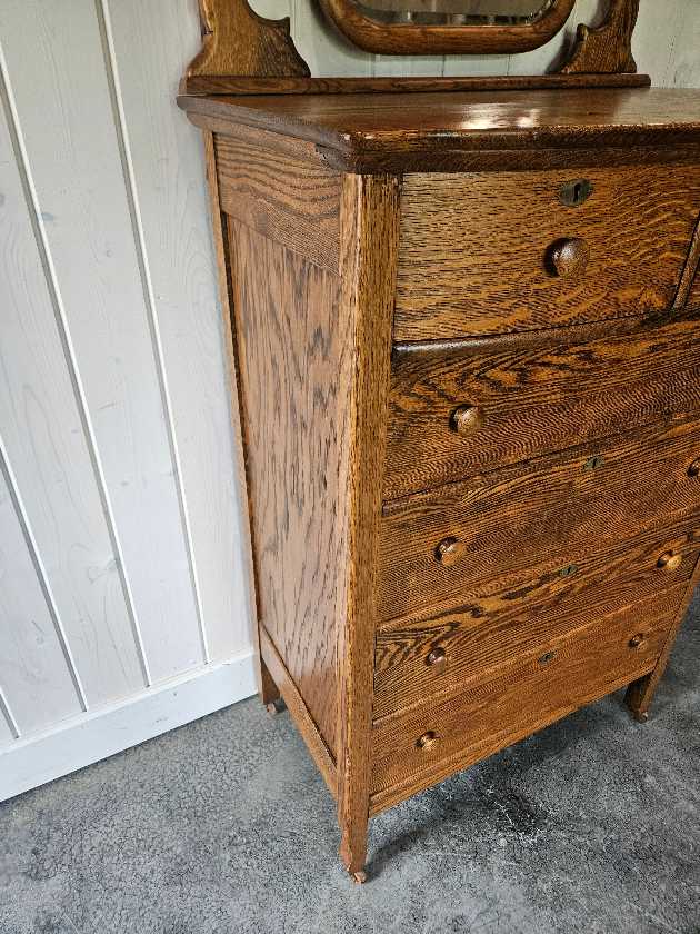 Tall Boy Dresser with Mirror