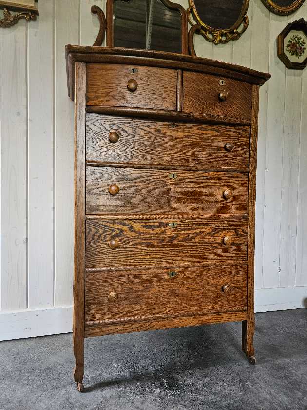 Tall Boy Dresser with Mirror