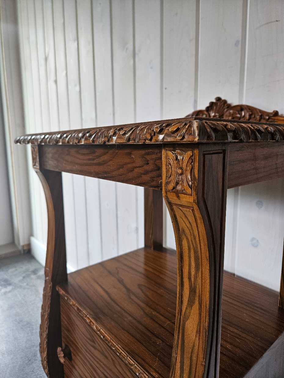 Victorian Double Bedframe and Nightstand