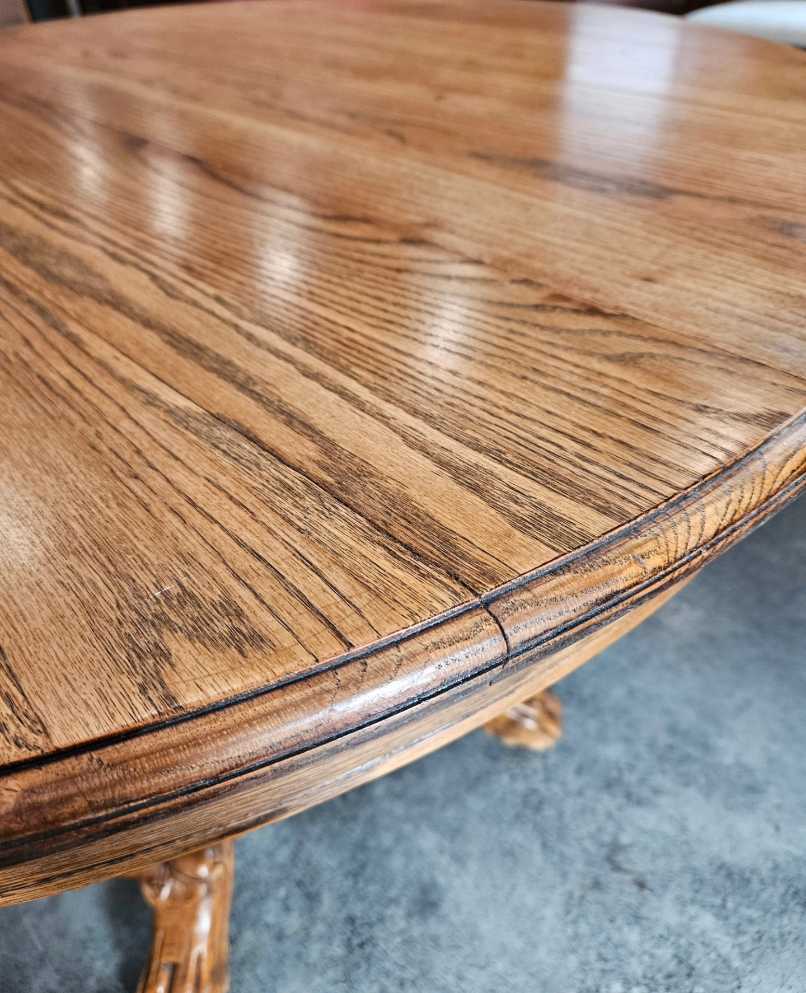 Dragon Carved Pedestal Table