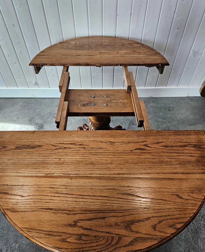 Dragon Carved Pedestal Table
