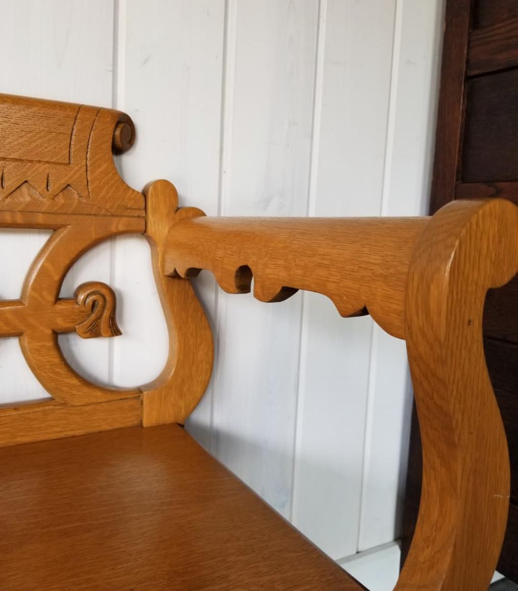 Oak Entrance Bench