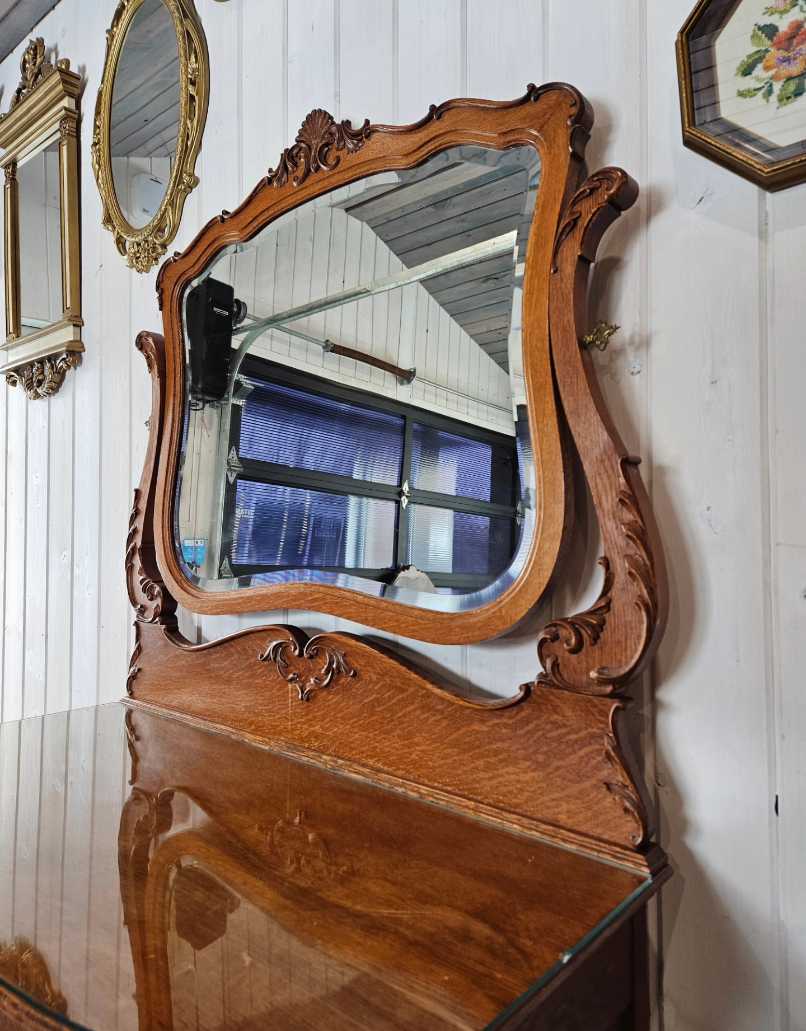 Oak Dresser with Mirror