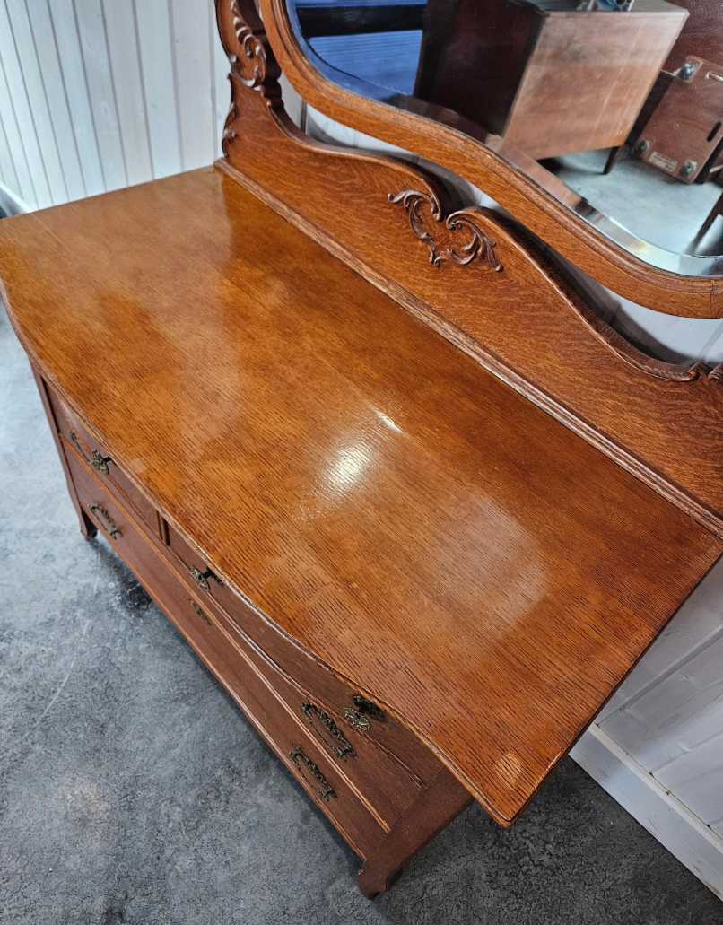 Oak Dresser with Mirror