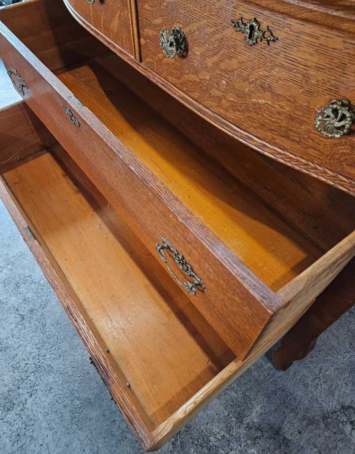 Oak Dresser with Mirror