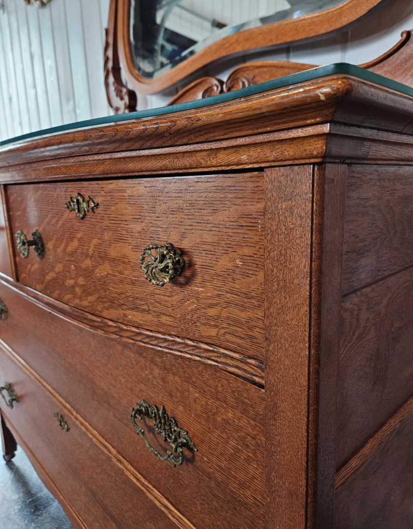 Oak Dresser with Mirror