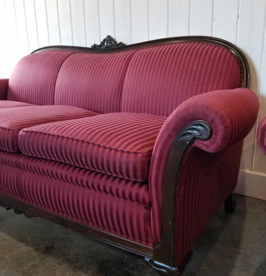 Deep Rose Victorian Style Sofa