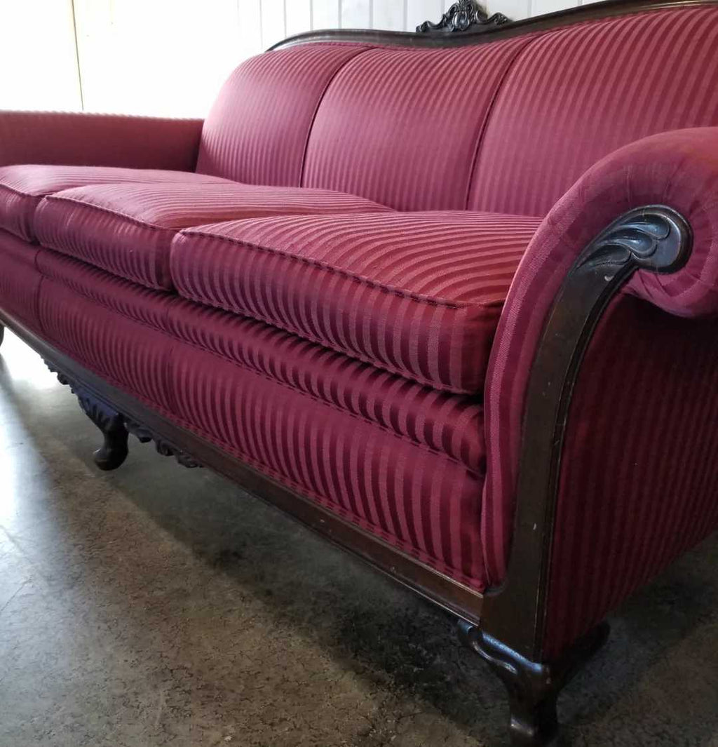 Deep Rose Victorian Style Sofa