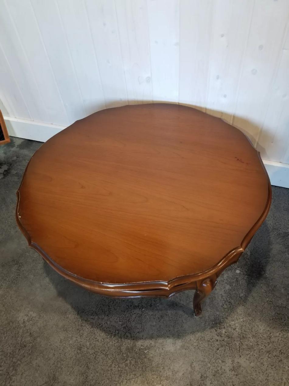 French Provincial Style Round Coffee Table