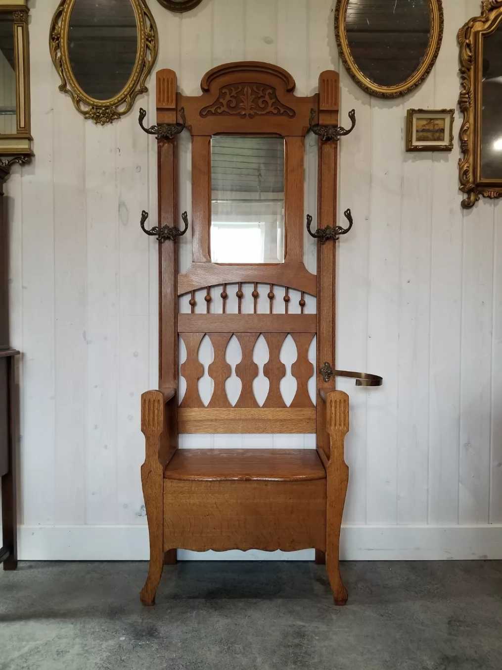 Vintage Oak Hall Stand
