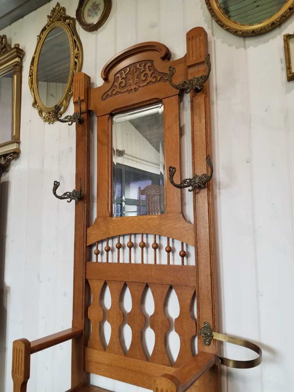 Vintage Oak Hall Stand