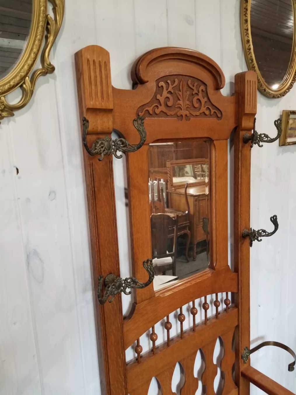 Vintage Oak Hall Stand