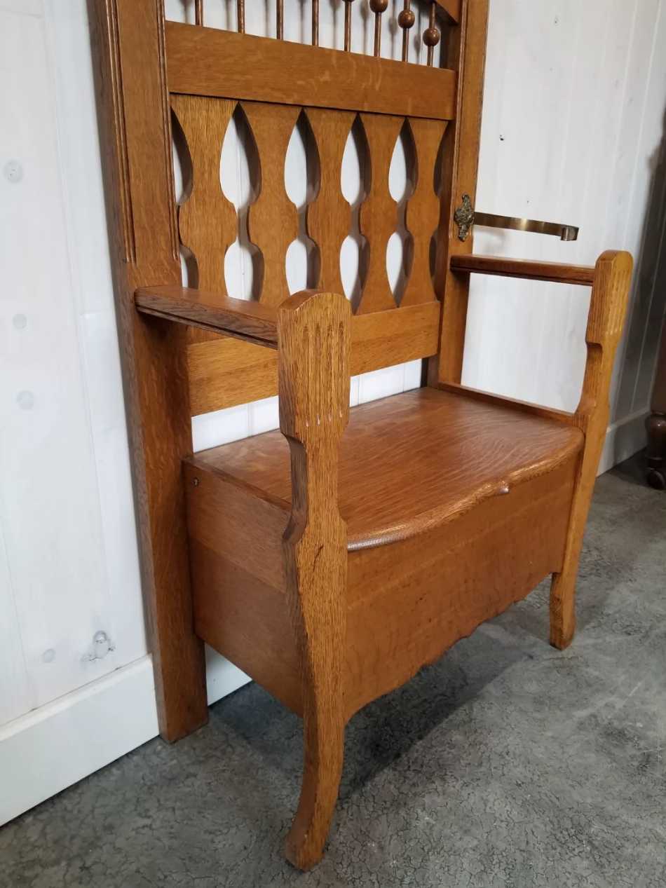 Vintage Oak Hall Stand