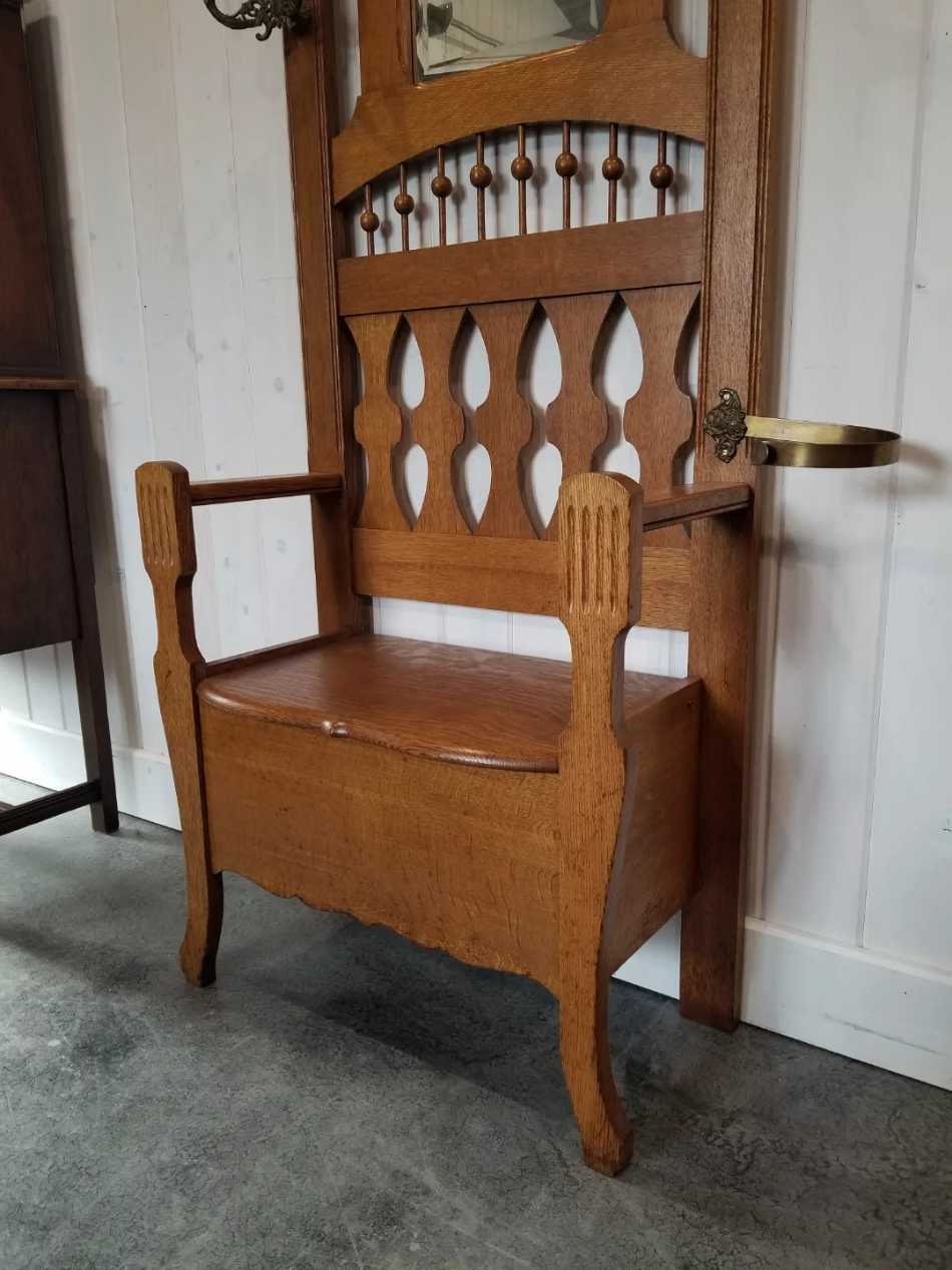 Vintage Oak Hall Stand