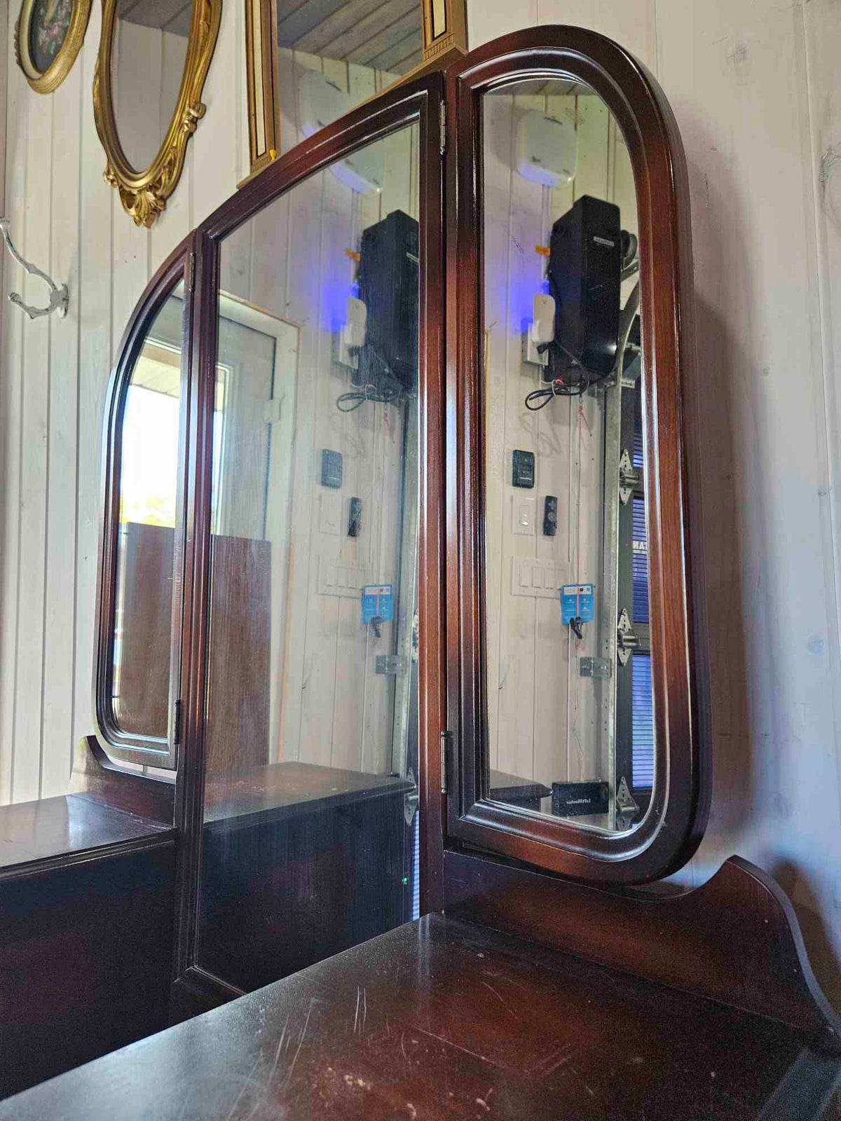 Vanity with 3 Way Mirror