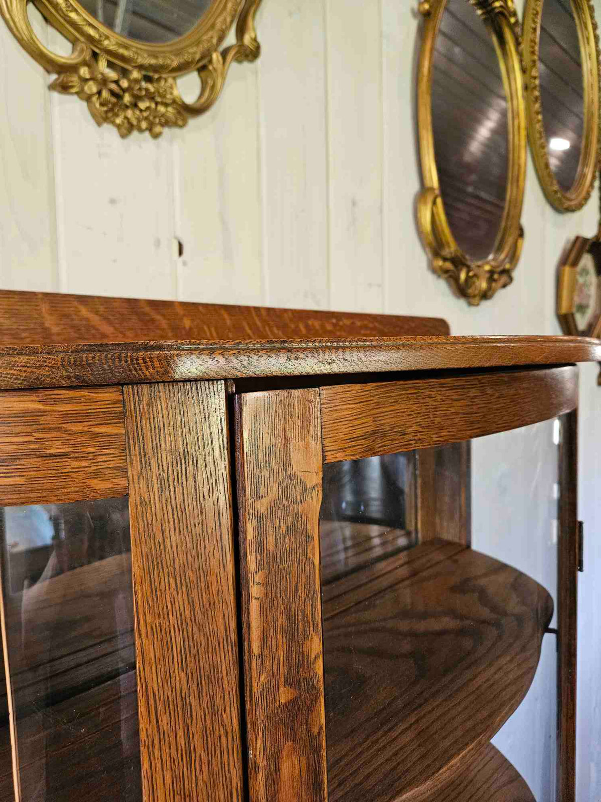 Curved Half Moon China Cabinet