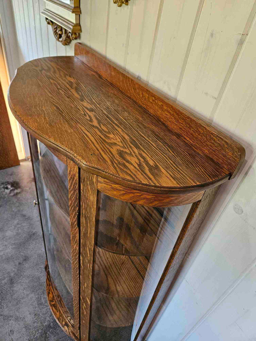 Curved Half Moon China Cabinet