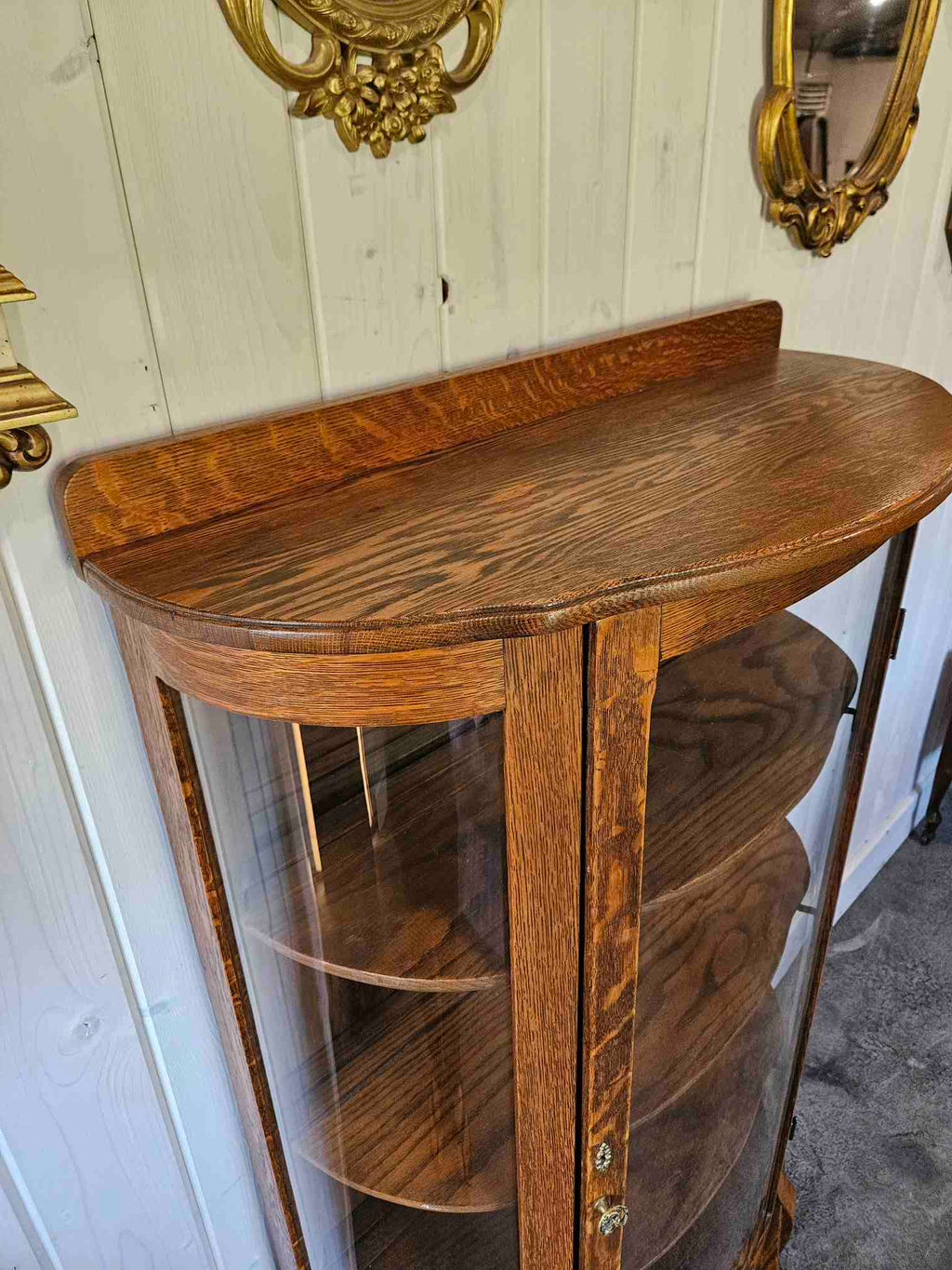 Curved Half Moon China Cabinet